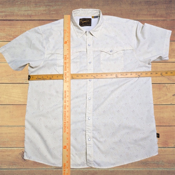 HOWLER BROTHERS- Open Country Tech Short Sleeve Pearl Snap Shirt  Mens XL - Picture 6 of 7